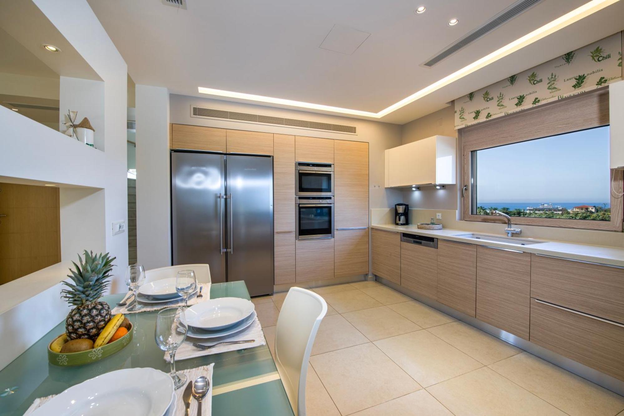 Four Seasons Private Villa - Seaview - Big Heated Pool - Gym - Sport Activities Gouves Exterior foto