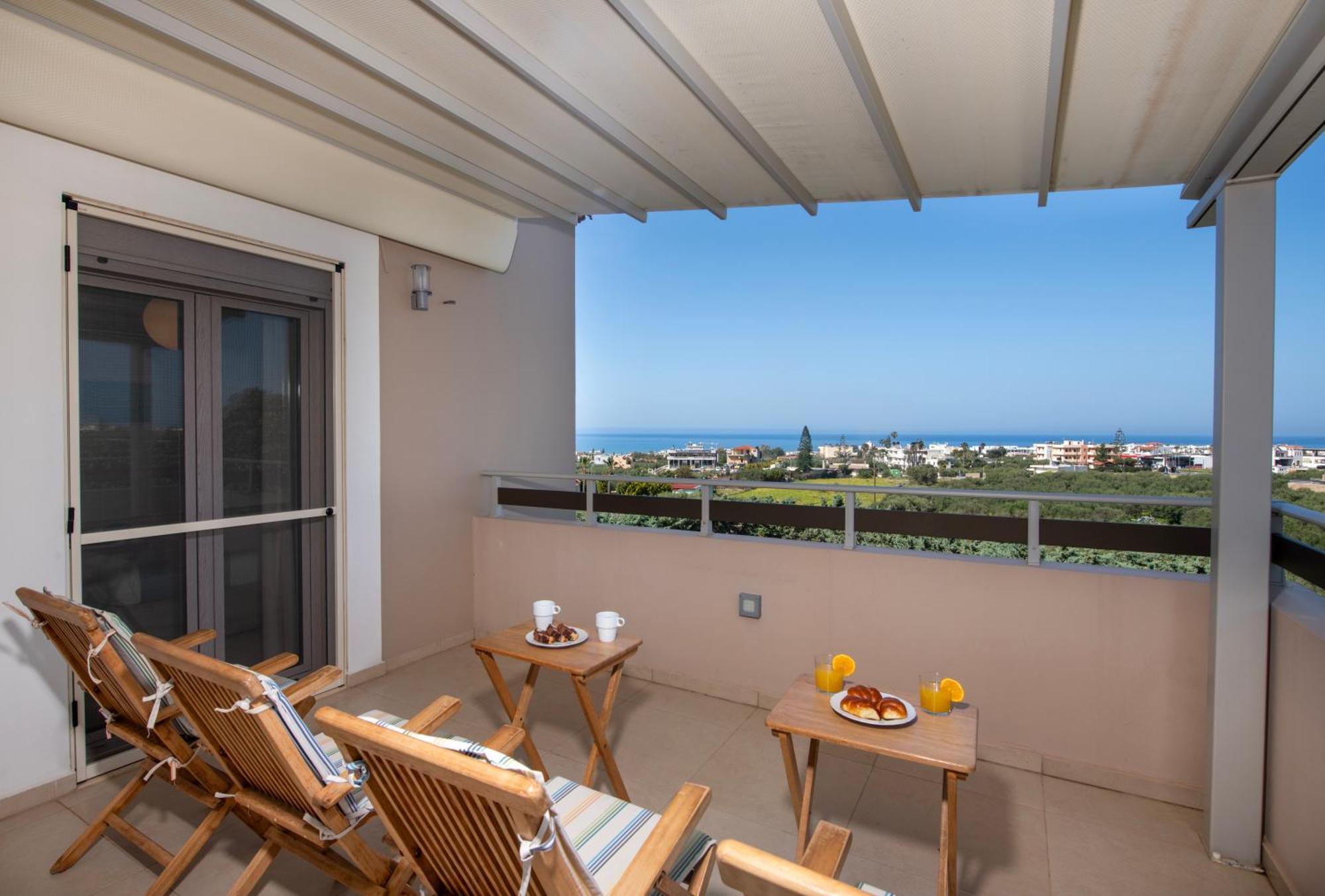 Four Seasons Private Villa - Seaview - Big Heated Pool - Gym - Sport Activities Gouves Exterior foto