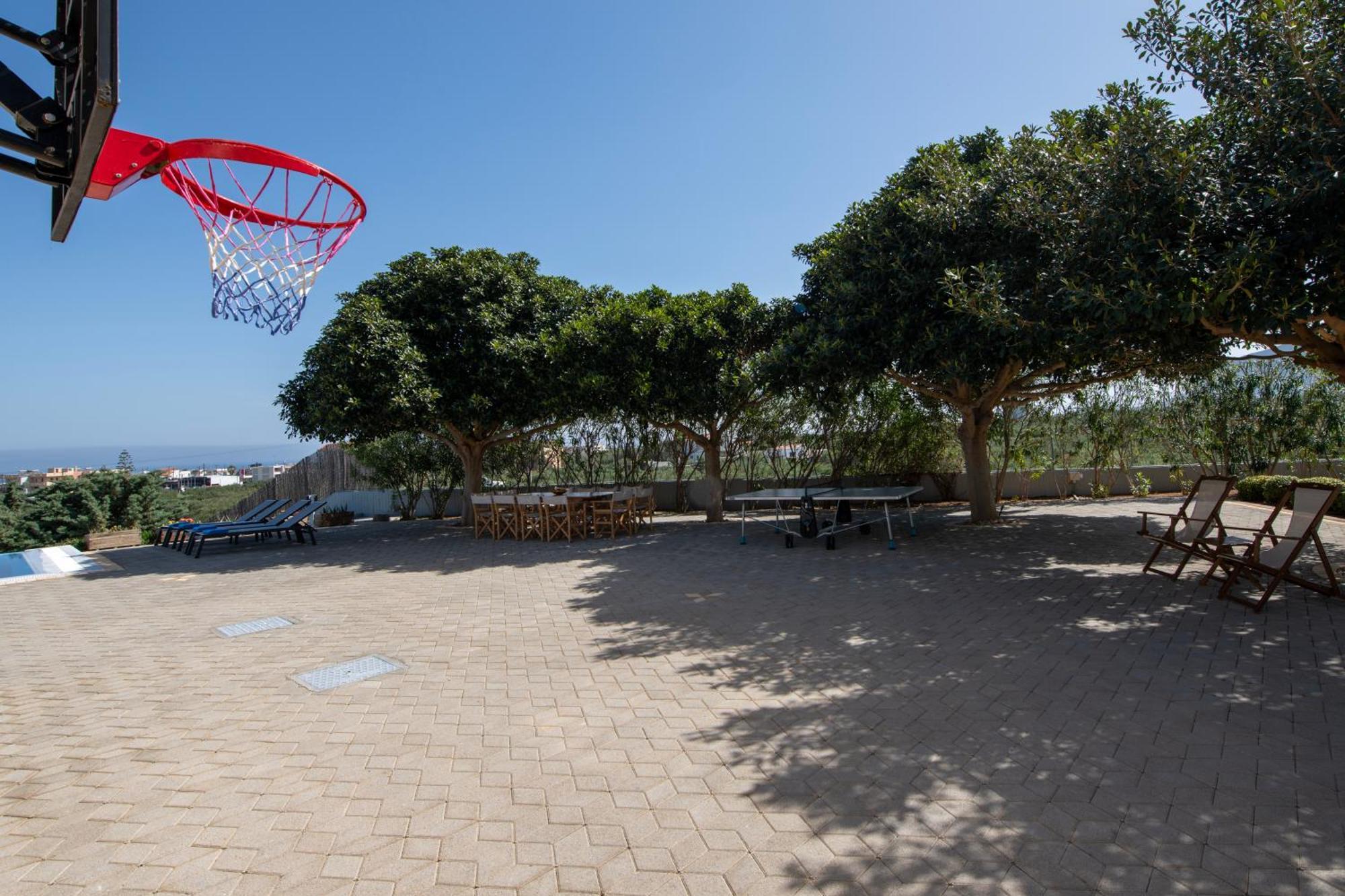 Four Seasons Private Villa - Seaview - Big Heated Pool - Gym - Sport Activities Gouves Exterior foto