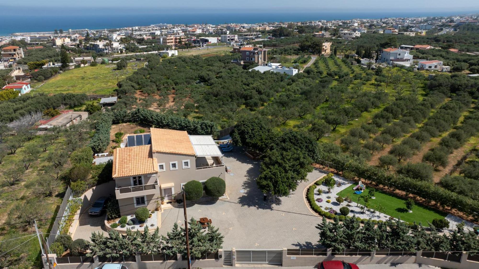 Four Seasons Private Villa - Seaview - Big Heated Pool - Gym - Sport Activities Gouves Exterior foto